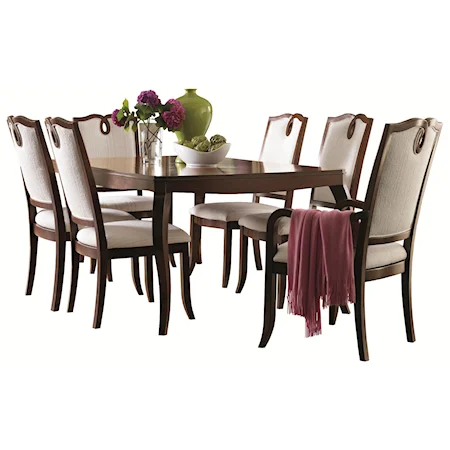 Chic Leg Dining Table and Loop Upholstered Chair Set for Sleek Urban Home Elegance